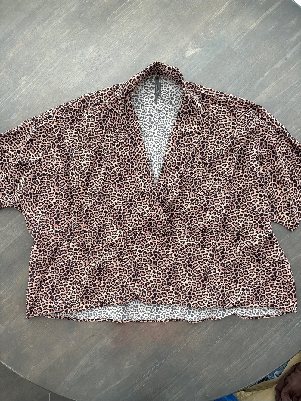 Anthropologie High Low Short Sleeve Top